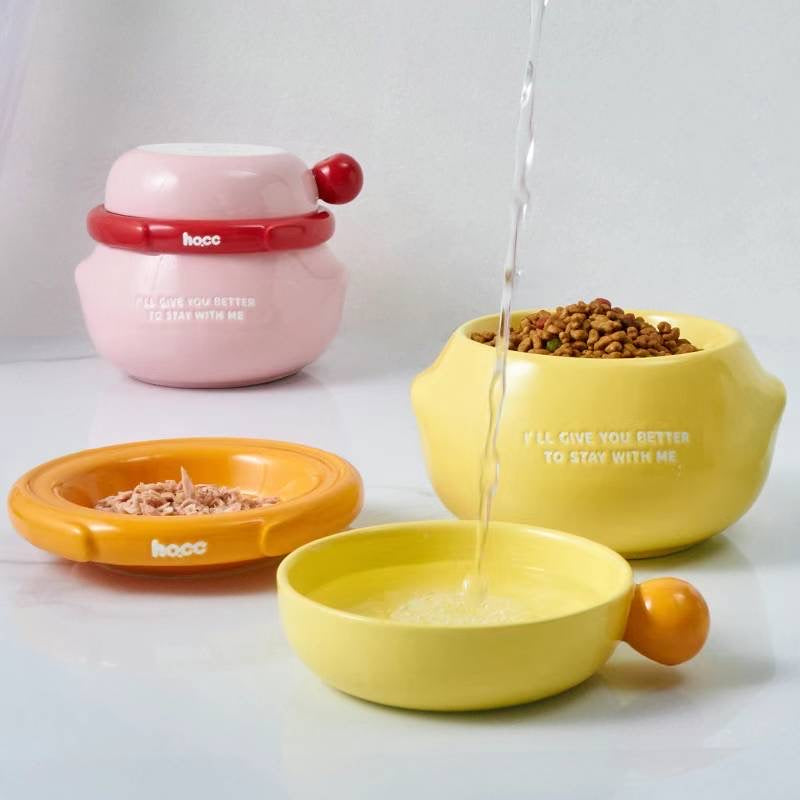 Honey Pot Cat Bowl Set – 3-in-1 Multi-Functional