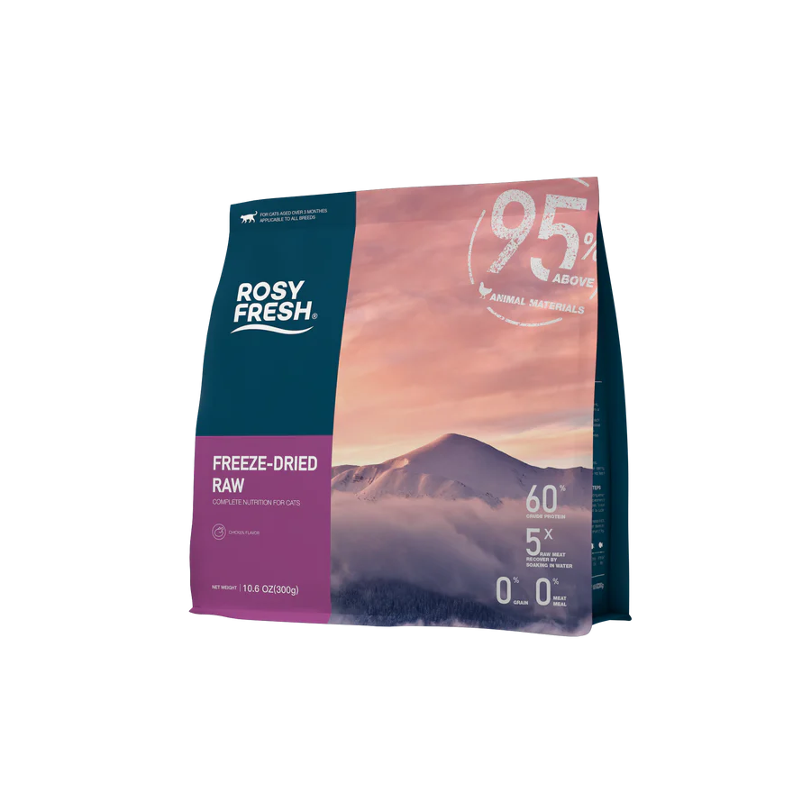 Rosy Fresh Freeze-Dried Raw Complete Nutrition For Cats Chicken Receipt 300g
