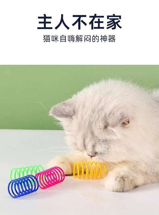 Colorful Cat Spring Toy
