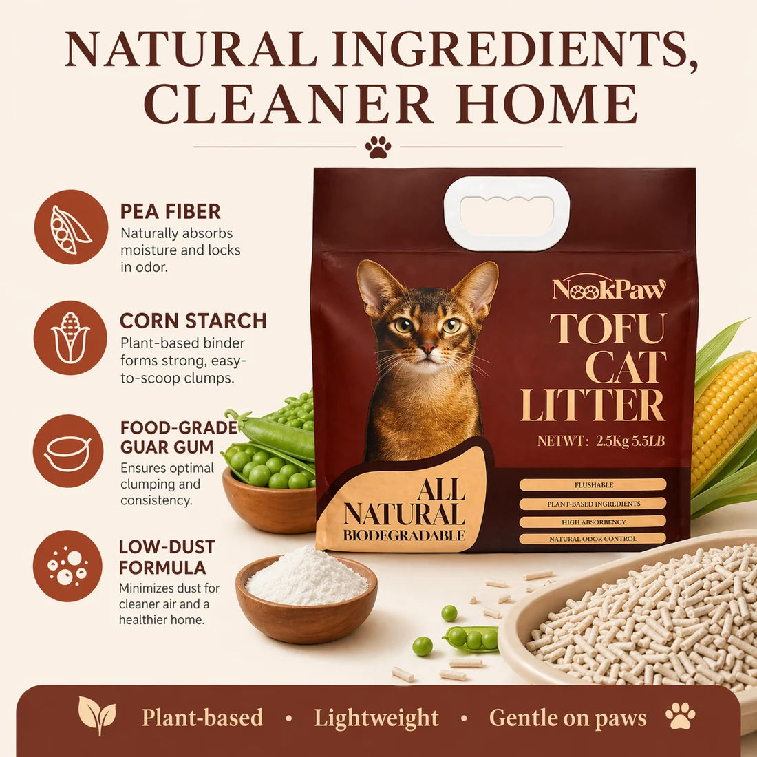 NookPaw ALL NATURAL TOFU  Cat Litter