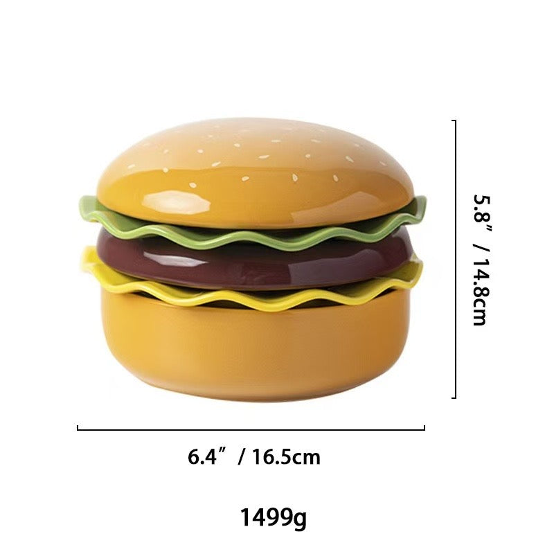 Hamburger Cat Bowl Set