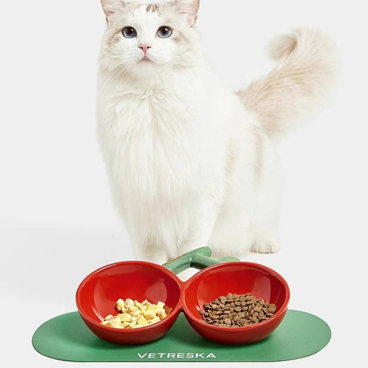 Cherry Ceramic Pet Bowl