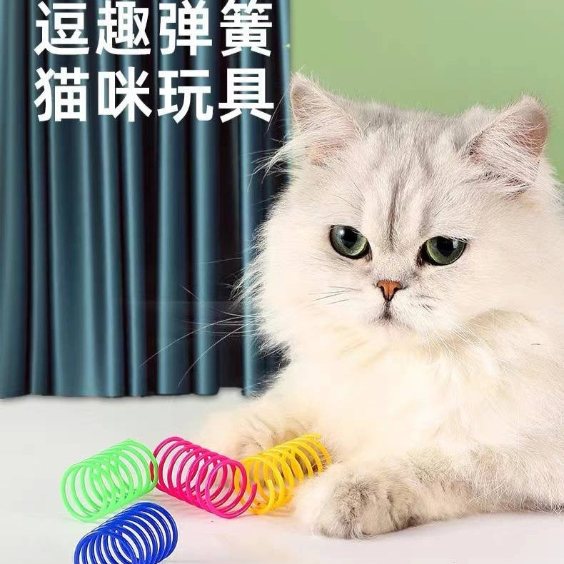 Colorful Cat Spring Toy