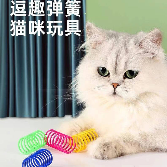 Colorful Cat Spring Toy