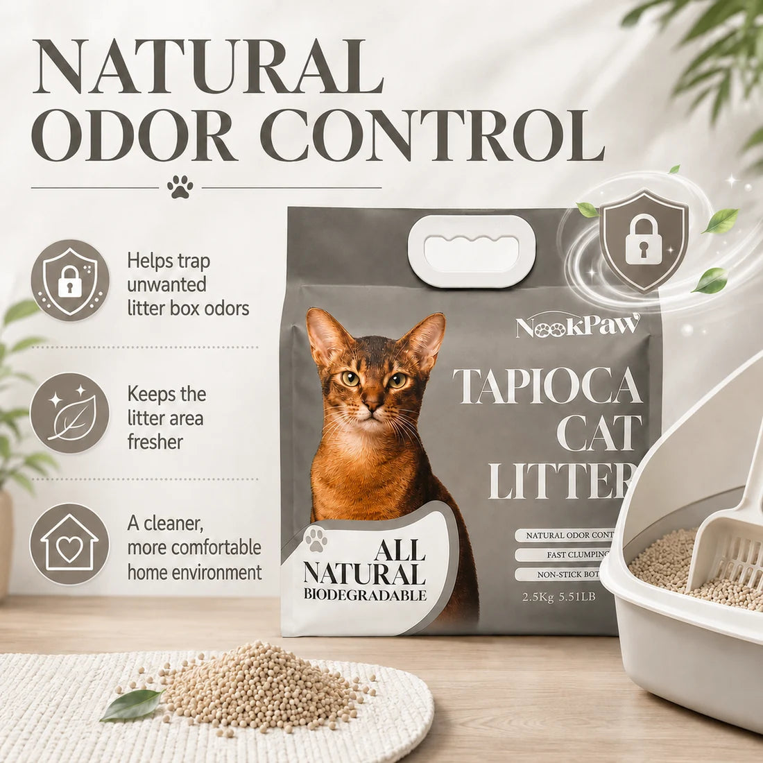 NookPaw ALL NATURAL Tapioca Cat Litter